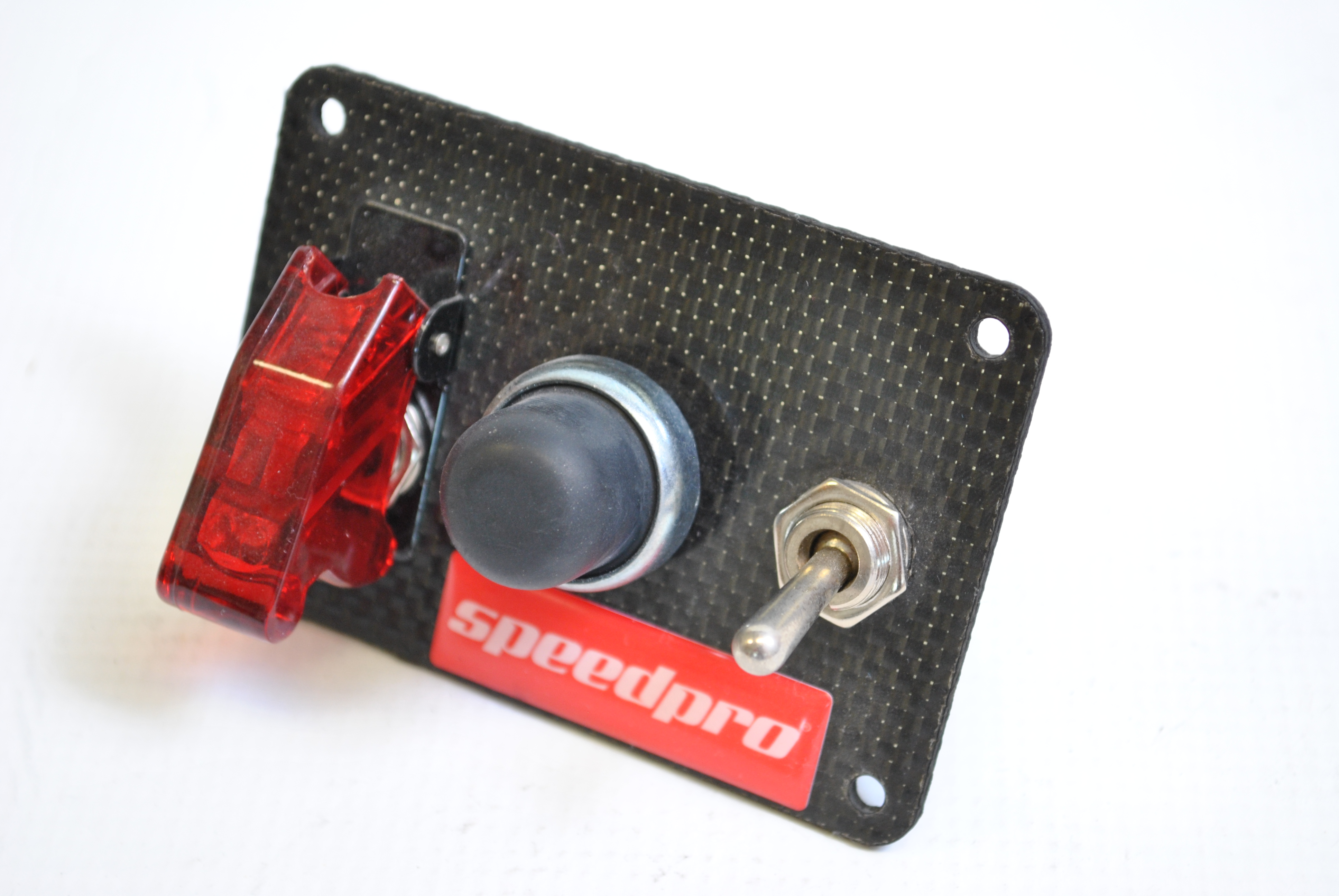 Speedpro startovací panel, 2x spínač, 1x startovací tlačítko - CARBON - 4